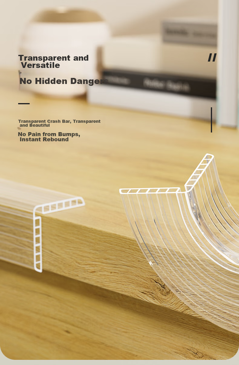 BEIDELI Transparent Hollow Anti-Collision Strip, Anti-Bump Sticker, Cushioning Soft Edge Strip, Invisible Transparent, Eco-Friendly Non-Toxic, 2 Meters 1
