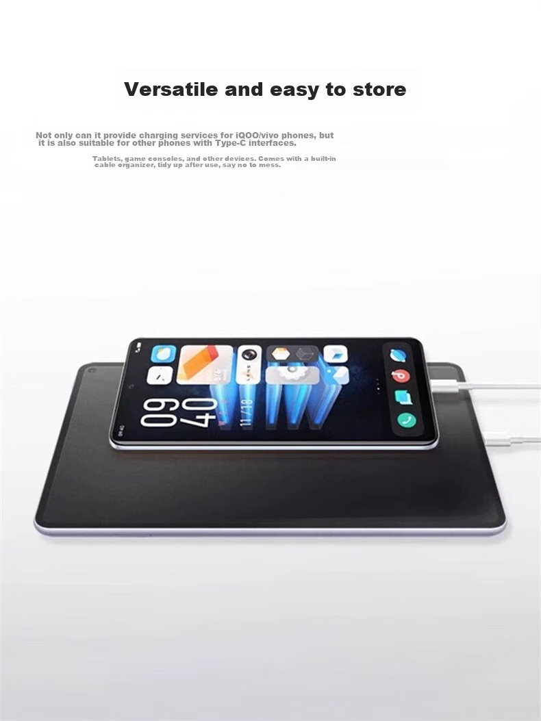 Chaofan Suitable for Vivo/iqoo Data Cable, 66W Charging Cord, 6A Fast Charging, Compatible with Neo5/5s/6/s15/s16/x70pro/x60/x50/Y100 Phone Charger Cable, 2 Meters 5