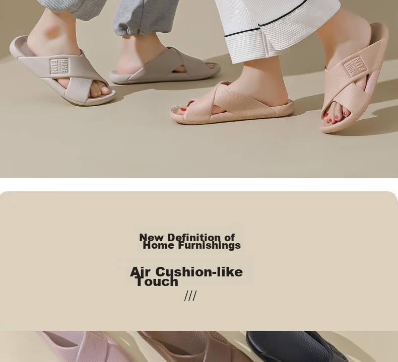 Huameijianbu Cross Mocha Slippers, Couples Bathroom Indoor And Outdoor Thick Soft Sole Non-Slip Sandals HM600, Taro Purple, Size 39-40 2