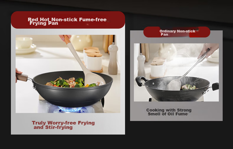 SUPOR Wok, Non-Stick Pan with Low Smoke, Oil-Saving Frying Pan, 32cm Stir-Fry Pan, Compatible with Induction Cookers, EC32AHP01 6