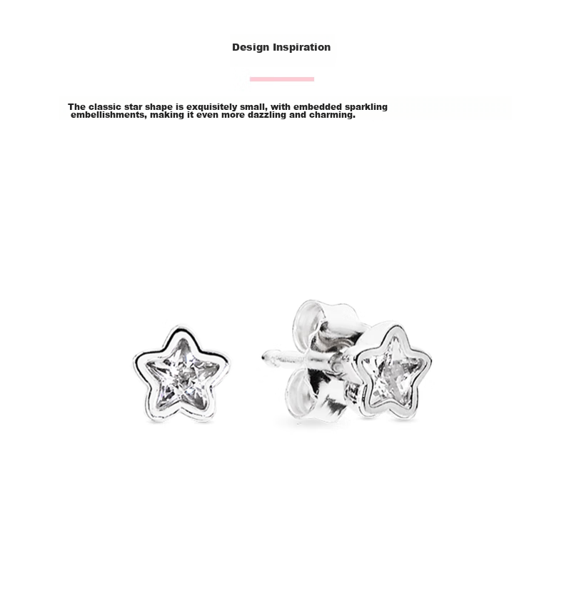 Pandora Starry Dazzle Stud Earrings, Simple And Elegant Fashion, Birthday Gift for Girlfriend Or Best Friend 2