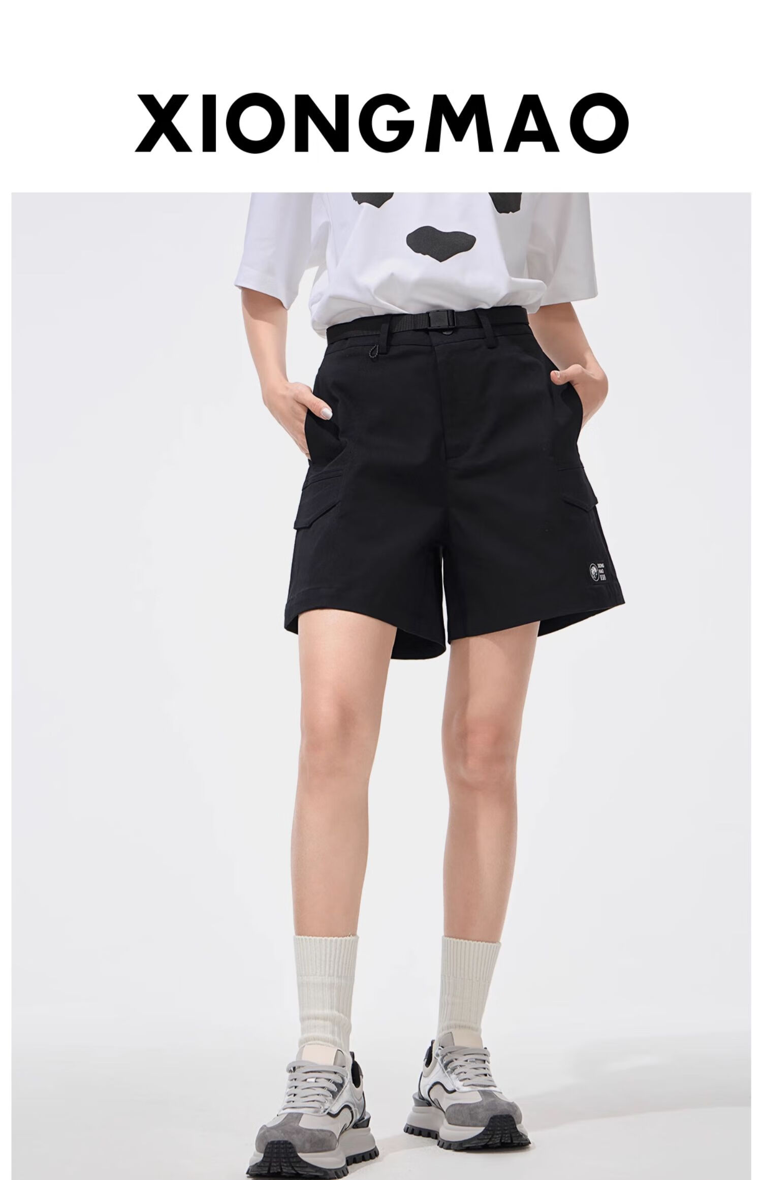 CAMEL Outdoor Quick-Dry Shorts for Women, Sun Protection Sports Casual Versatile Pants [Panda Collaboration] A24BA14168 13