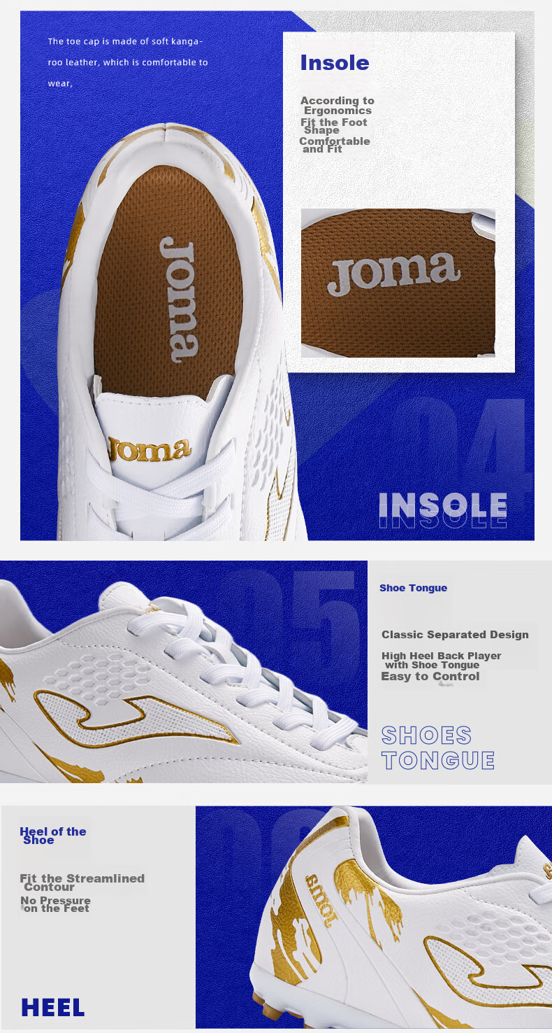 JOMA Soccer Shoes for Men, Women, Adults, Teenagers And Students, Competition MG Studs Non-Slip Football Training Shoes, Light Blue, Size 44 6