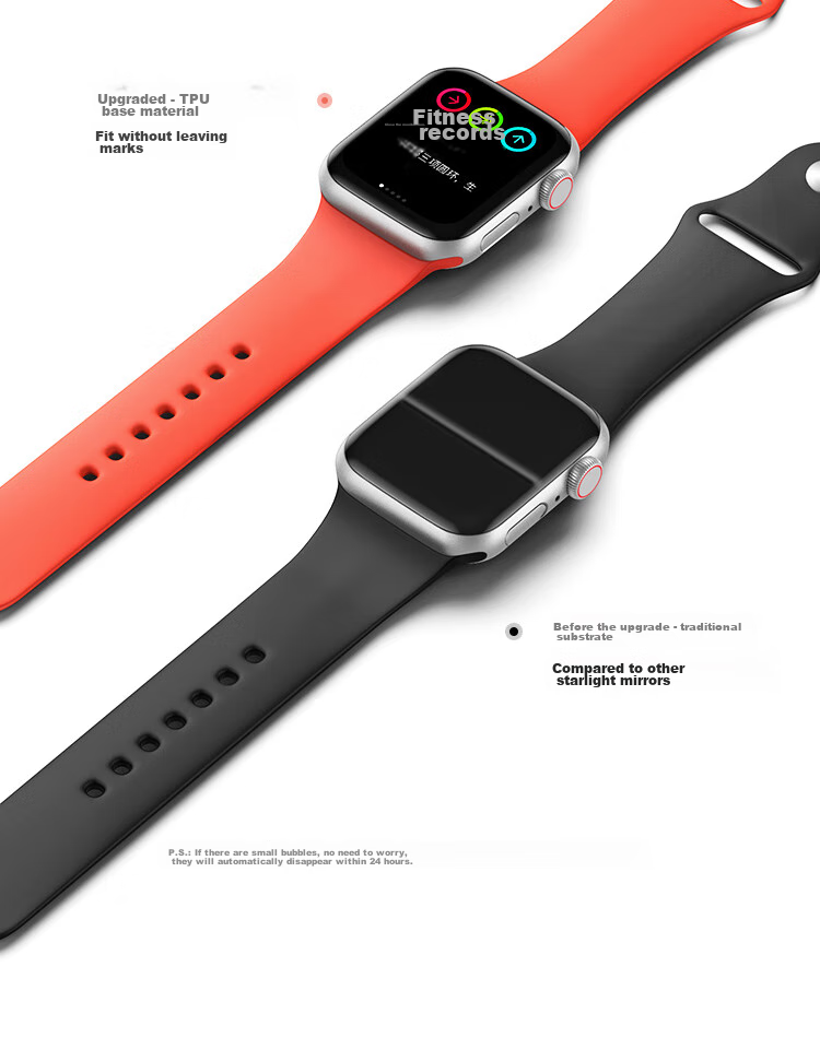 UGREEN Compatible with Apple Watch Screen Protector for SE3/SE2/S9/S8, Universal Fit for Apple IWatch 7/6/5/4, Protective Film for 45/44mm, Anti-Scratch, Anti-Fingerprint, Hydrogel Soft Film, Not Tempered Glass 19