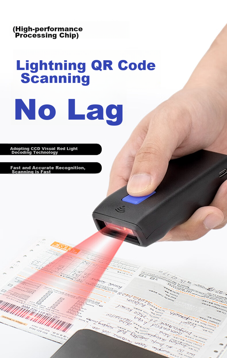 NTEUMM Wireless One-Dimensional Barcode Scanner Handheld Portable Express Gun Barcode Scanner Universal Supermarket Cashier Scanner NT-2100 6
