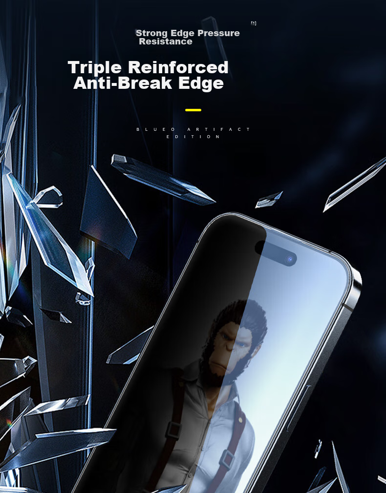 Lanxingxiansheng [Fully Upgraded Space Capsule] Tempered Glass Screen Protector for Apple 15 Plus/14 Pro Max, HD Anti-Peeping Protective Film with Dust Removal Chamber for IPhone 15 Plus 8