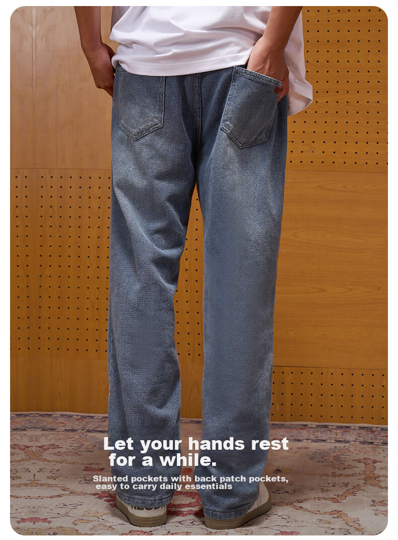 RIGORER Men's Jeans: Lightweight, Soft, Versatile, Retro Straight-Leg Casual Pants 7