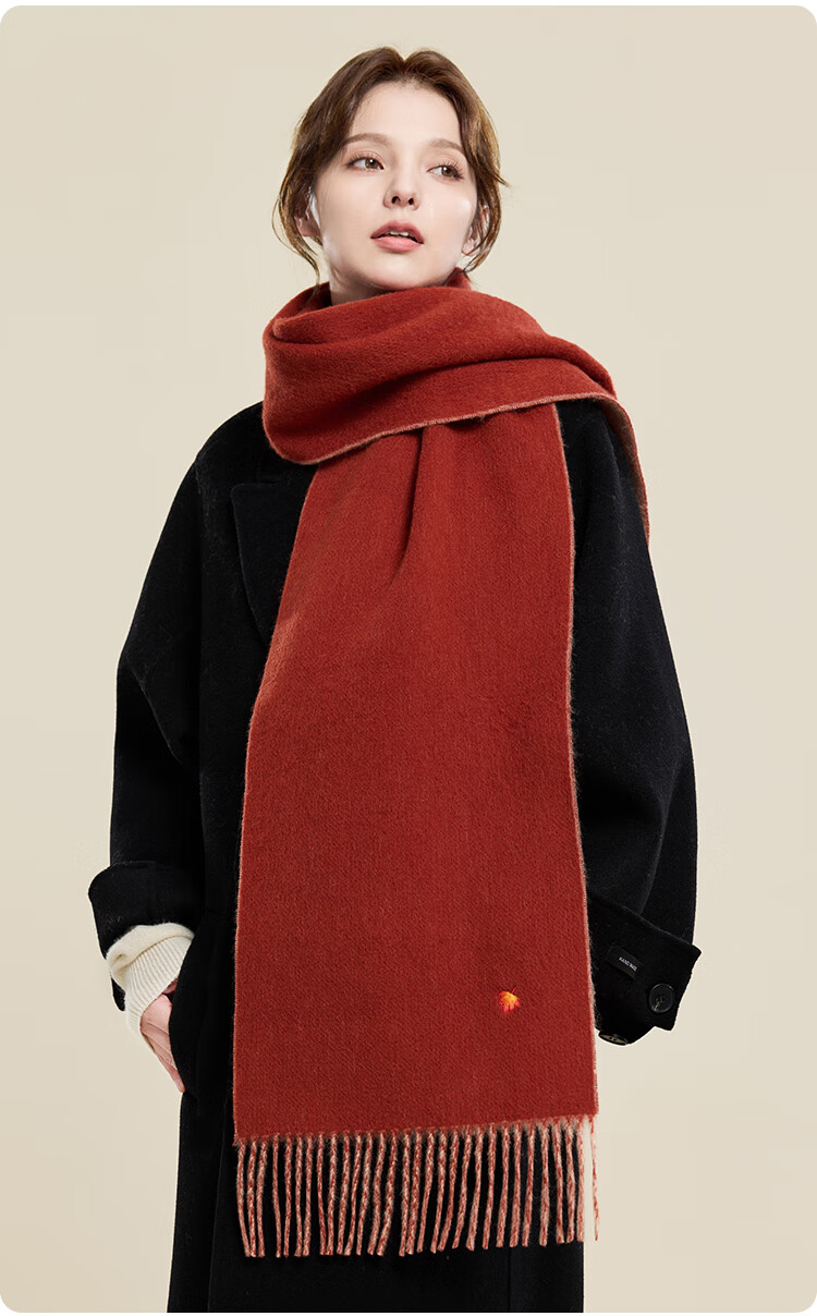 JIUMU Pure Wool Scarf for Women, Autumn And Winter Neck Warmer, Ladies' Warm Shawl, Gift for Women on Mid-Autumn Festival Or Birthday, Gift Box Packaging 28