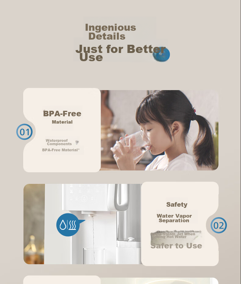 PHILIPS Home Instant Hot And Cold Wall-Mounted Fast-Heating Water Dispenser Compatible with PHILIPS 1200G High-Flow Reverse Osmosis Water Purifier ADD4826 20