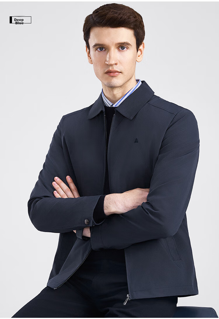 FIRS Executive Jacket for Men, Lapel Collar, Business Casual, Embroidered, Wear-Resistant, Windproof, Retro Cotton Feel, Cadre Clothing, Outerwear for Me 14