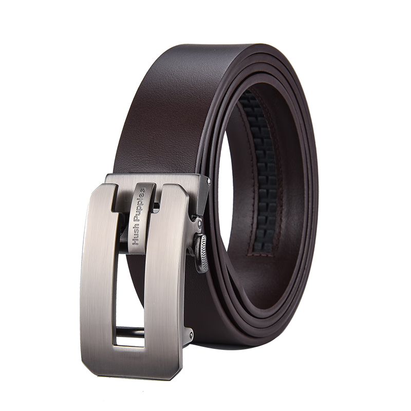 Hush Puppies Men's Genuine Leather Automatic Buckle Belt Fashion Business Trendy Birthday Gift for Boyfriend and Dad