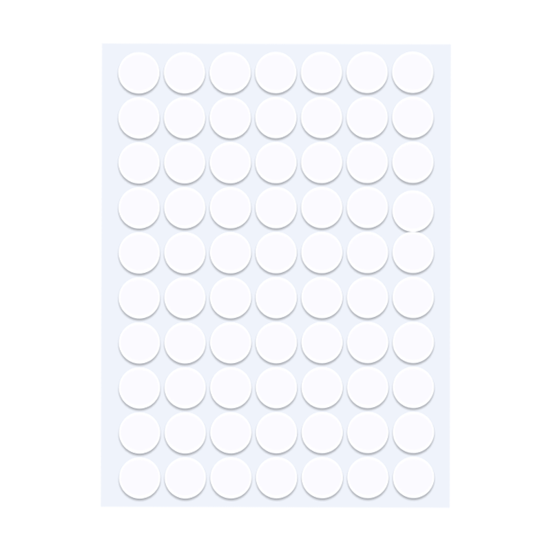 Befon Nano Dotted Double-Sided Tape, Strong Adhesive Patch, Easy to Remove, 3291, for Fixing Ornaments, Blind Box Figurines, Sticking Balloons, Diameter 2cm, 140 Pieces