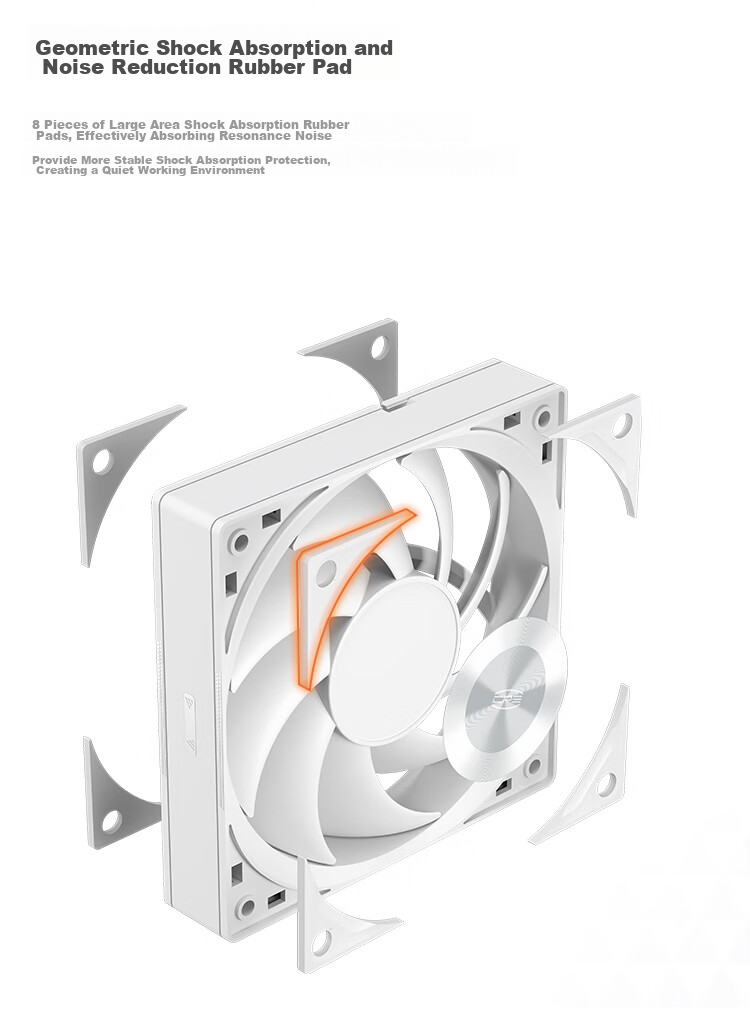 PCCOOLER F5R120BK Three-Pack Case Fan Set / FDB Bearing / Metal CD Texture / Three-Speed PWM Speed Control / Triangular Geometric Patter 8