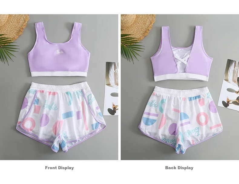 Barbie [Three-Piece Set], Women's Two-Piece Swimsuit, Sexy Tummy Control, Slimming, Hot Spring Swimwear, Beach Vacation Swimwear 18