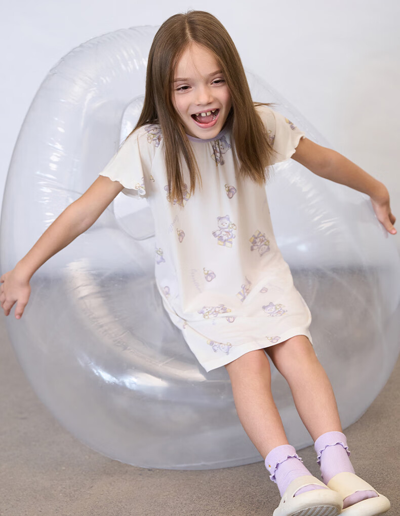 Aimer Kids Girls' Modal Camisole Nightgown for Spring And Summer, Class A Sleepwear AK144E531 Floral Gray 170 8