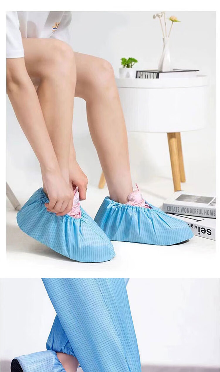 Yanmeier Anti-Static Shoe Covers, Thickened Non-Slip Soles, Breathable Dust-Proof Covers for Students' Computer Rooms, Laboratories, And Cleanrooms 7