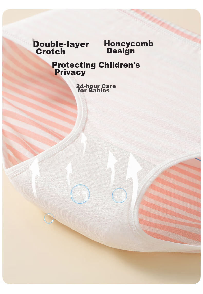 LangSha Girls' Underwear, Class A Cotton Triangle Shorts, Antibacterial Panties for Older Children, No Wedgie, Size 150 3