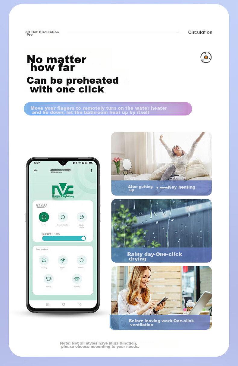 NVC Intelligent Bathroom Heater with 3D Hot Air Circulation, Exhaust Fan, And Integrated Lighting for Ceiling-Mounted Warm Air Blower 300Y 11