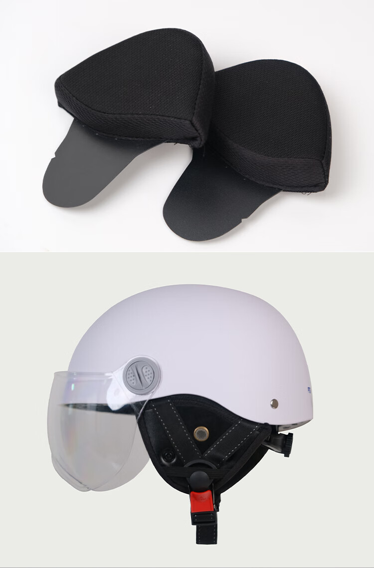 FOREVER Electric Vehicle Ear Protection Half Helmet Cover Detachable Ear Warmers for Winter, Universal Adult Flat Version Ear Guards 1