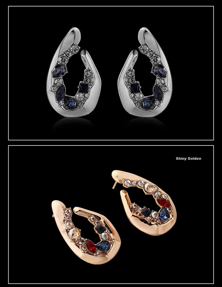 Eternelle French Crystal Earrings, Austrian Vintage Chic Personality Earrings for Women, Floral Old Money Style 6