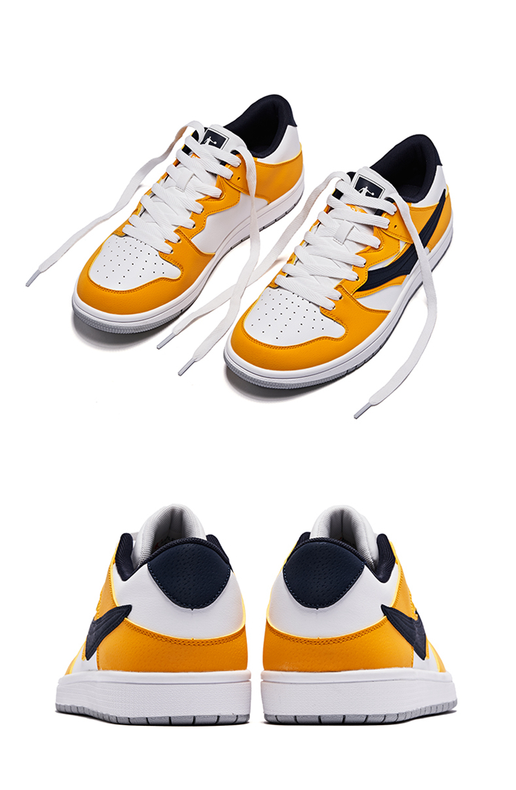 QIAODAN Men's Skateboard Shoes, Summer Low-Top Panda Trendy Versatile Non-Slip Casual Sneakers 29