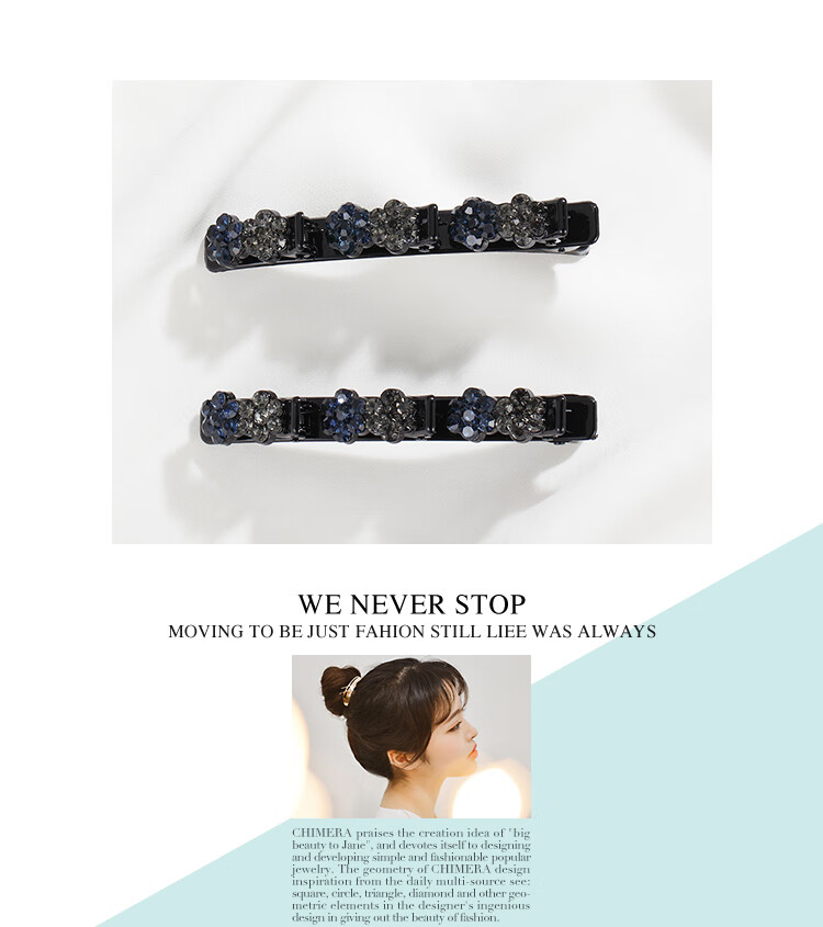 CHIMERA 2 Pieces Bangs Side Clips, Korean Internet Celebrity Barrettes, Duck Bill Clips for Women, Hairpins, Mid-Autumn Festival Gift 8