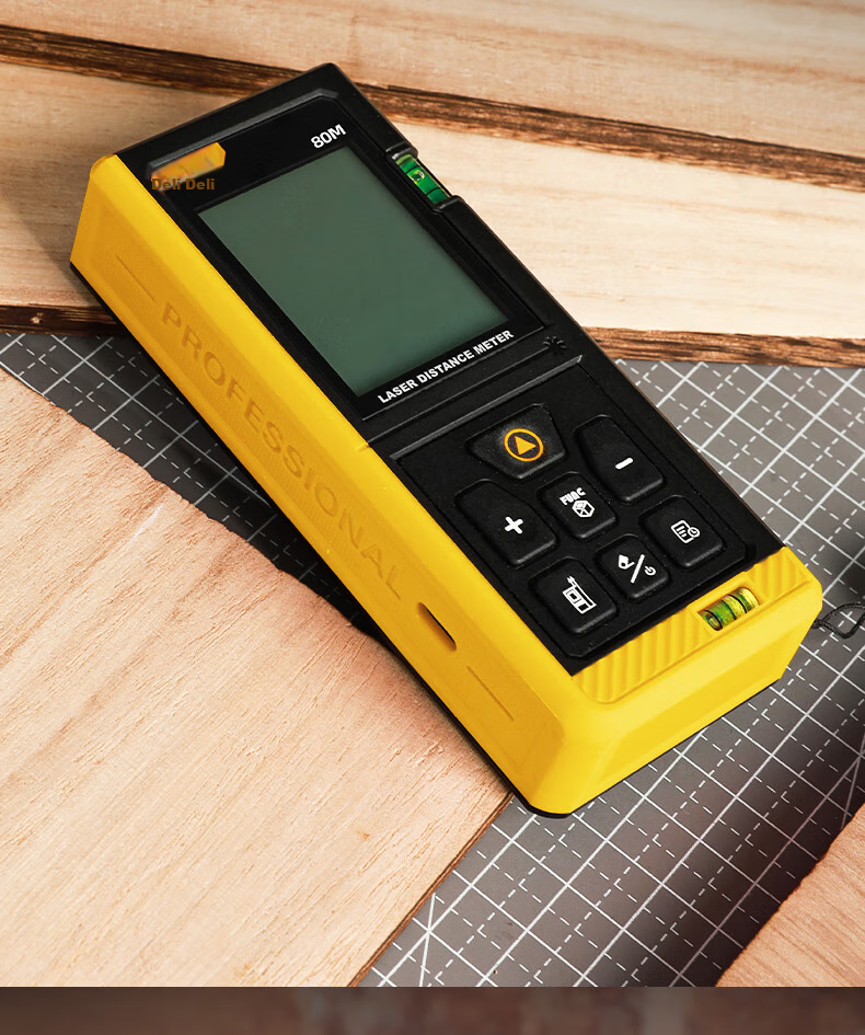 Deli Green Laser Rangefinder, Lithium Battery-Powered Voice-Activated Handheld Device, 120-Meter Range, High-Precision Room Measuring Instrument 6
