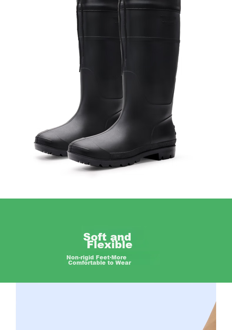 Lanoudun Men's Tall Waterproof Rain Boots, Outdoor Non-Slip Rubber Shoes, Wear-Resistant Rain Boot Covers YX1008 Size 40 10
