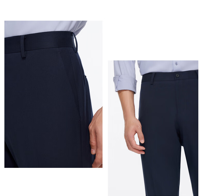 Goldlion [Machine Washable Wool] 26 Spring Summer Men's Stretch Business Dress Pants Long Trousers Beige 34 6