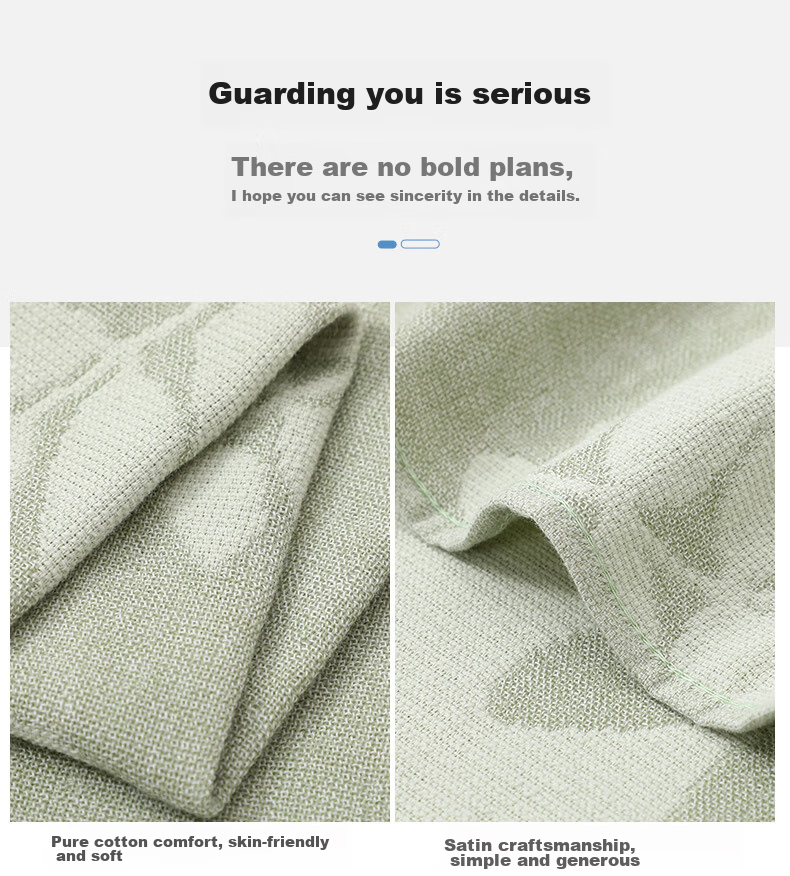 Jinhao 100% Cotton Pillowcase Pure Cotton Four-Layer Gauze Double Breathable Sweat-Absorbent Pillow Towel 50*80cm Round Flower Pattern Pair 14