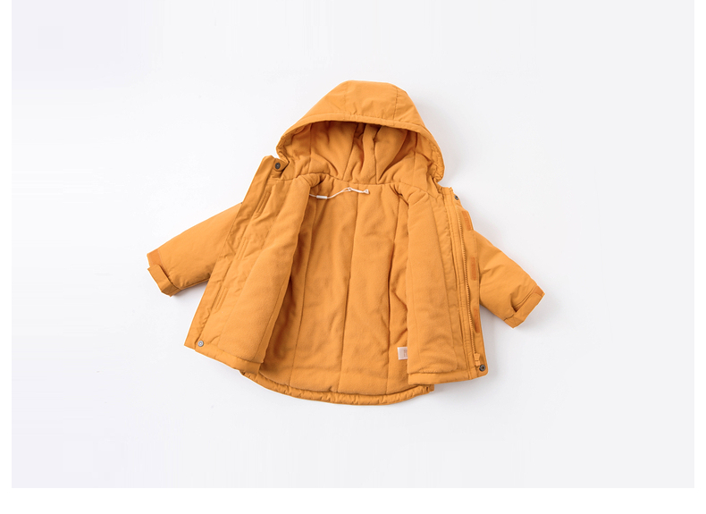 DAVE & BELLA Kids Cotton Padded Jacket Girls Winter Coat Boys Thickened Hooded Cotton Coat 19