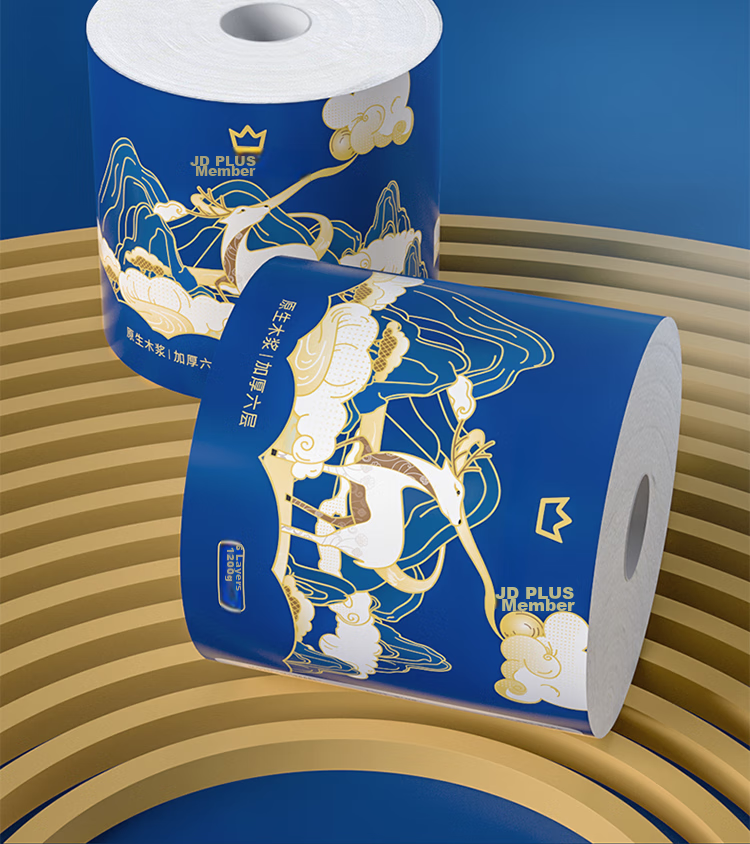Lanpiao Core Roll Paper 5-Ply 130 Sheets * 10 Rolls Thickened Soft Toilet Tissue Household Commercial Toilet Paper Rolls 4