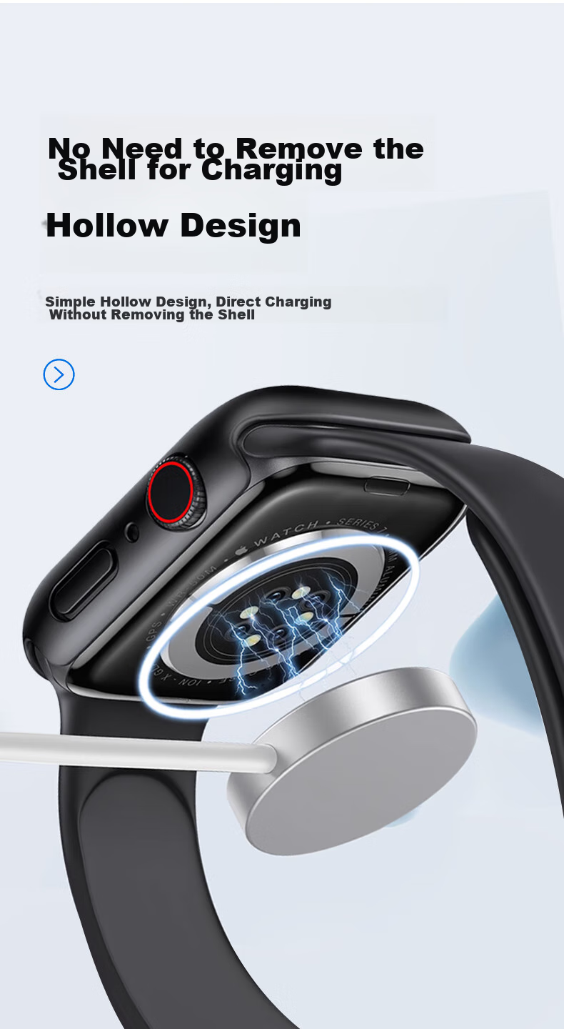 Mashi Compatible with Apple Watch Protective Case for S8, IWatch S9 Case with Integrated Screen Protector, Full Coverage Tempered Glass Film for Apple Watch, Shockproof And Scratch-Resistant, Starlight Color, 41mm 7