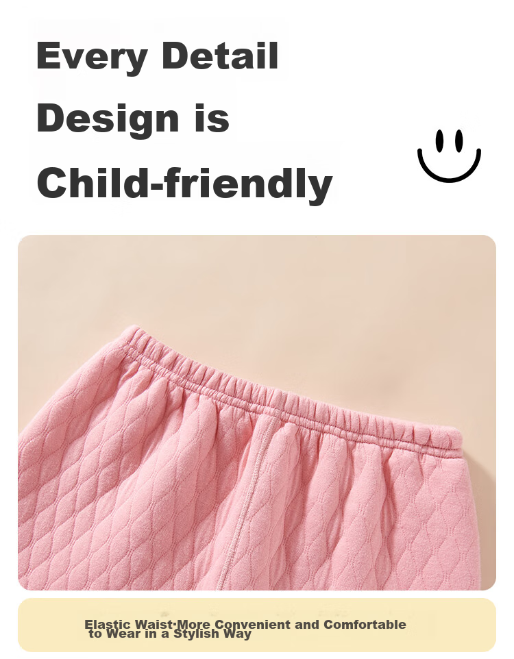 LangSha [7A Antibacterial Three-Layer Padded] Children's Autumn Pants, Girls' Thermal Underwear, Middle School Students' Thickened School Uniform Essential, Cotton Thermal Pants 15
