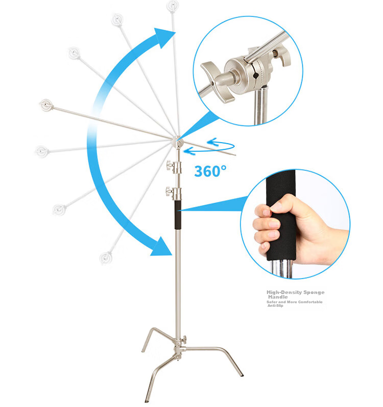 JINBEI CK-2 Detachable Tripod Crossbar, Arm, Light Stand, Ceiling Light Bracket, Magic Leg Studio Photography Light Stand CK-2 Magic Leg Light Stand 14