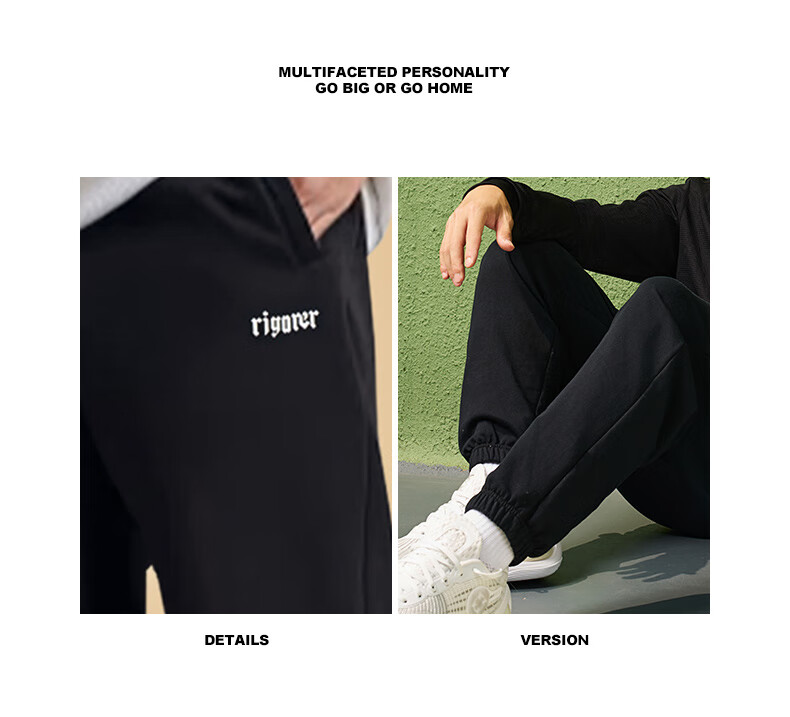 Zhunzhe Men's New Sports Running Casual Straight-Leg Knit Pants 17