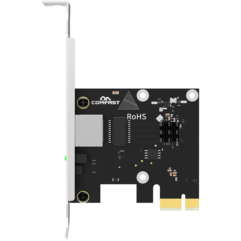 COMFAST P25 V2 PCIe 2.5G Wired Network Card Desktop Internal Gigabit Ethernet Port Expansion Full Duplex Adaptive Wake-on-LAN Adapter RTL8125B