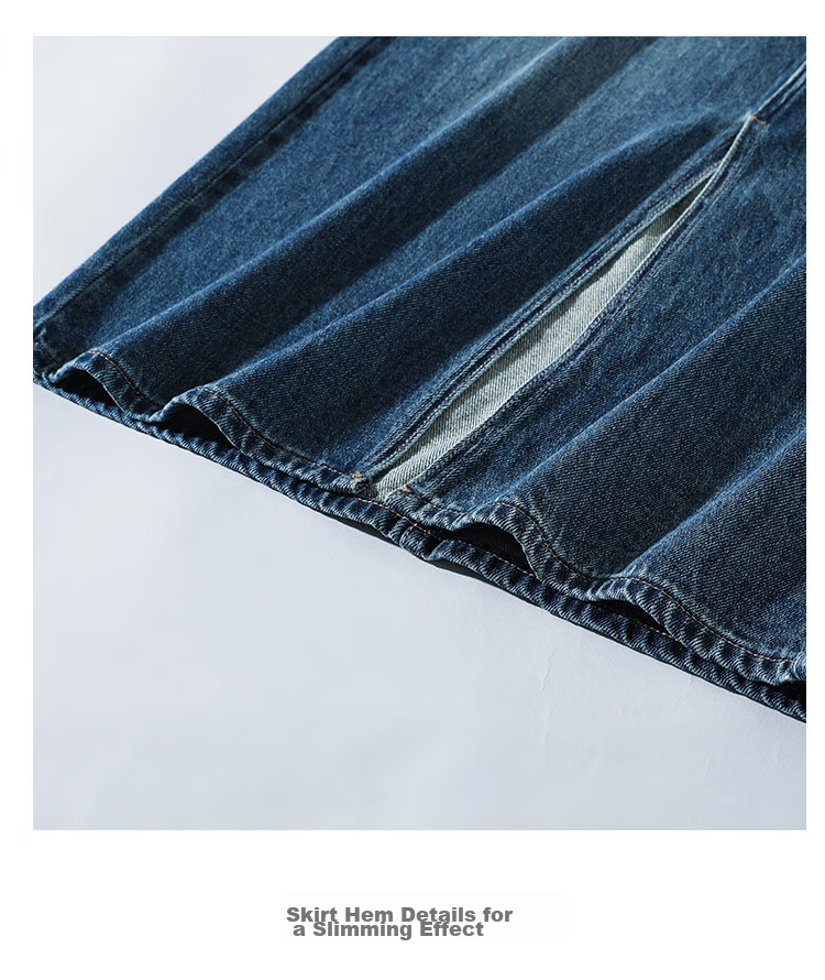 Dme [French Elegant] A-Line Slit Midi Skirt for Women, Spring And Autumn Style, Slimming High-Waist Mid-Length Skirt 22