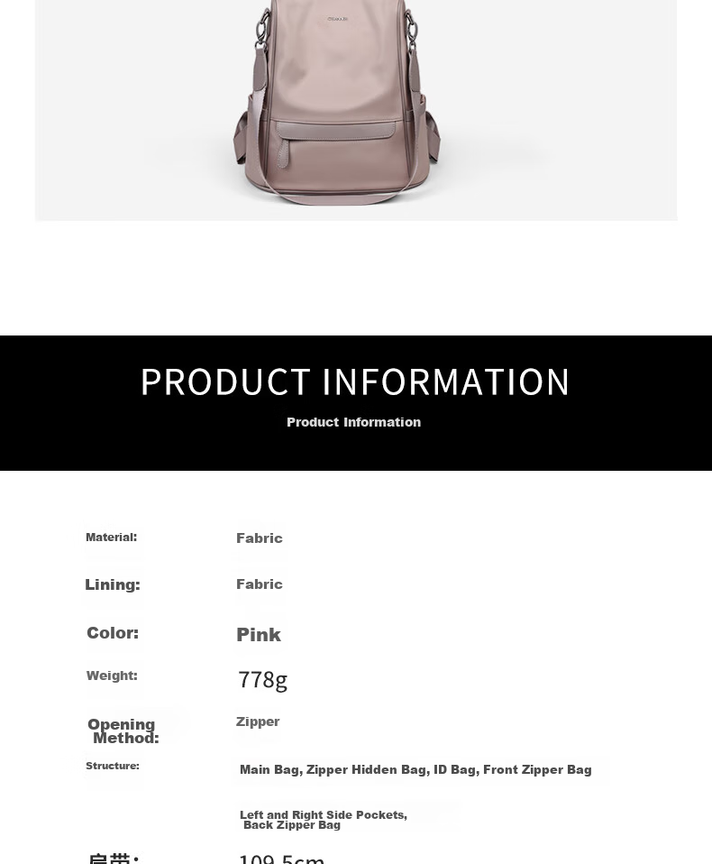 C.BANNER Backpack for Women, Large Capacity Travel Bag, Fashionable Simple Bookbag, Light Luxury High-Value Shoulder Bag, Practical Commuter Bag 6