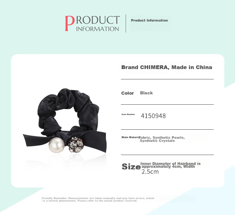 CHIMERA Hair Tie, Round Bead Hair Band, Ponytail Hair Tie, Bun Hair Accessory, Hair Ties for Girls, Teacher's Day Gift 2