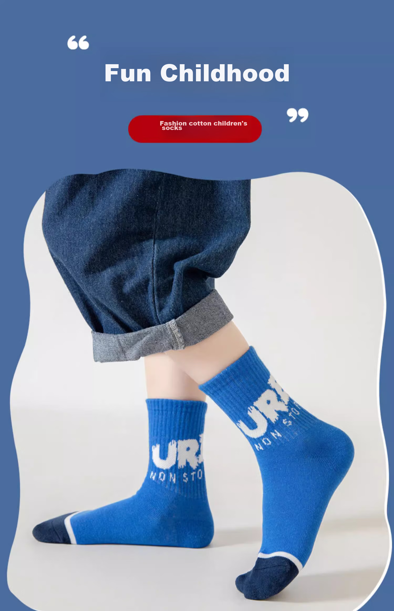 YUZHAOLIN 5 Pairs of Children's Socks, Spring And Summer Mid-Calf Socks for Boys, Athletic Socks for Older Children, Youth Student Cotton Socks, Long Socks 1