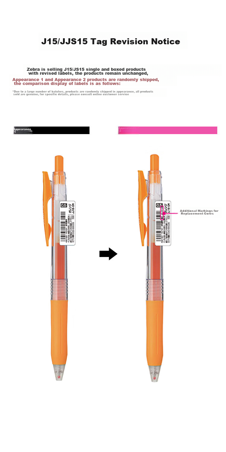 ZEBRA JJ15 Retractable Gel Pen, Signature Pen, 0.5mm Bullet Tip, Gel Ink Pen, Student Colorful Journal Pen, Blue And Black, Pack of 5 14