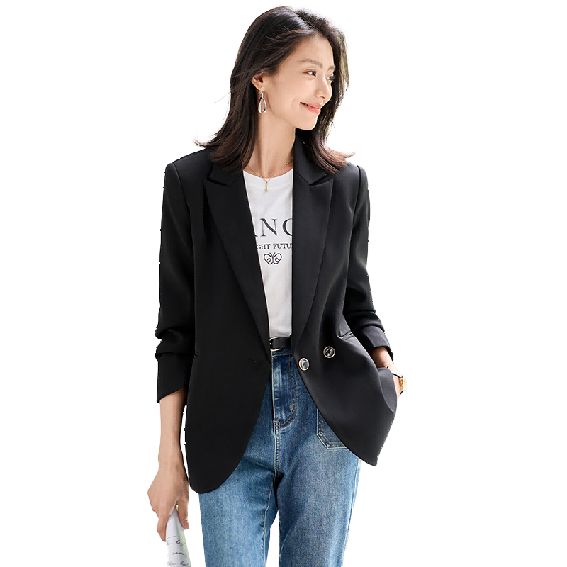 Chushen Spring And Autumn Women's Blazer with Single Button, Elegant High-End Fashion Versatile Commuter Jacket S143U6006