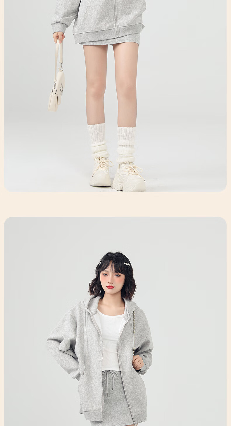 Jeanswest Hoodie for Women, Spring And Autumn New Style Jacket, Women's Cardigan, Hooded Couple's Wear, Petite Casual Loose Fit for Men And Wome 11