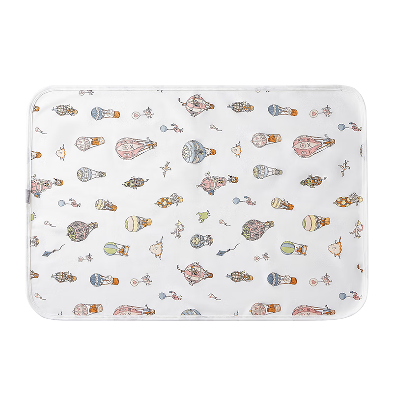 EMXEE Waterproof Washable Baby Diaper Pad, Large Size Leak-Proof Bed Mat for Infants And Children, Rainy Night Fairy Tale Design, 70x90cm