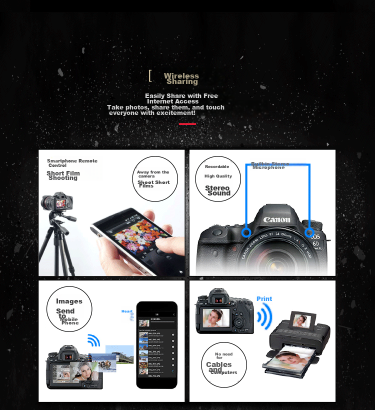 Canon [Official Flagship] 6D2 Professional Full-Frame DSLR Camera, 4K Time-Lapse Short Film, High-Definition Portrait Shooting, 6D Second Generation Canon Vintage DSLR Camera Body 15