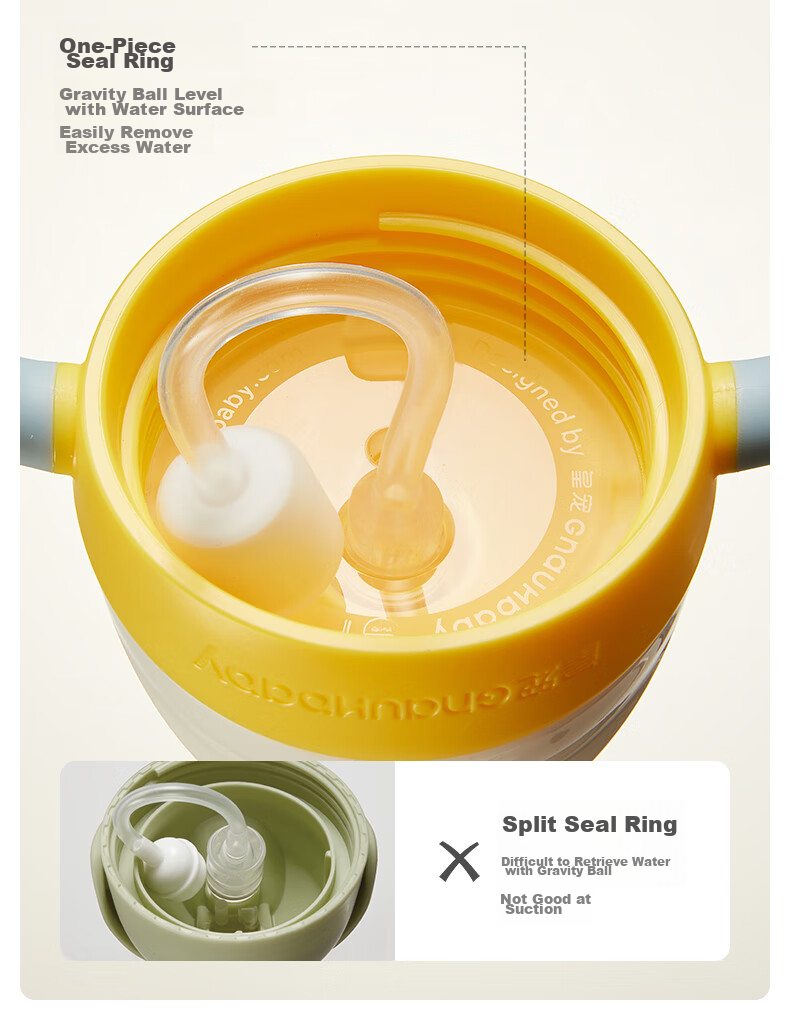Huangchong Xingqiu Suiyin Cup, Straw Cup for Children over One Year Old, Kindergarten Direct Drinking Milk Bottle, Baby Water Cup, Yellow, 240ml 19
