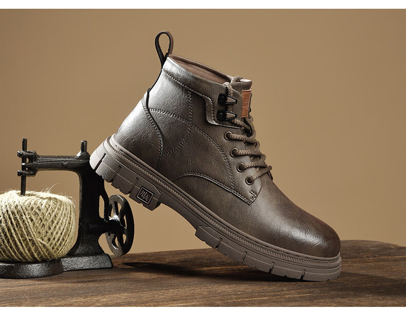HLA Men's Boots, Fashionable Versatile Casual Martin Boots, Versatile Work Boots HAAGZM4DBB184, Black, Size 41 11