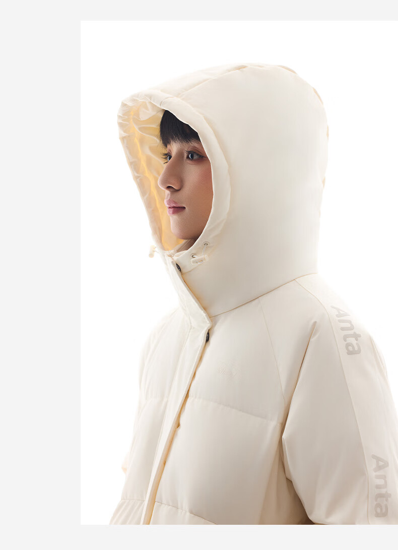 ANTA Bread Down Jacket | Water-Repellent Mid-Length Hooded Cotton Coat 2025 Winter Women's Thickened Warm Fashion Jacket 15