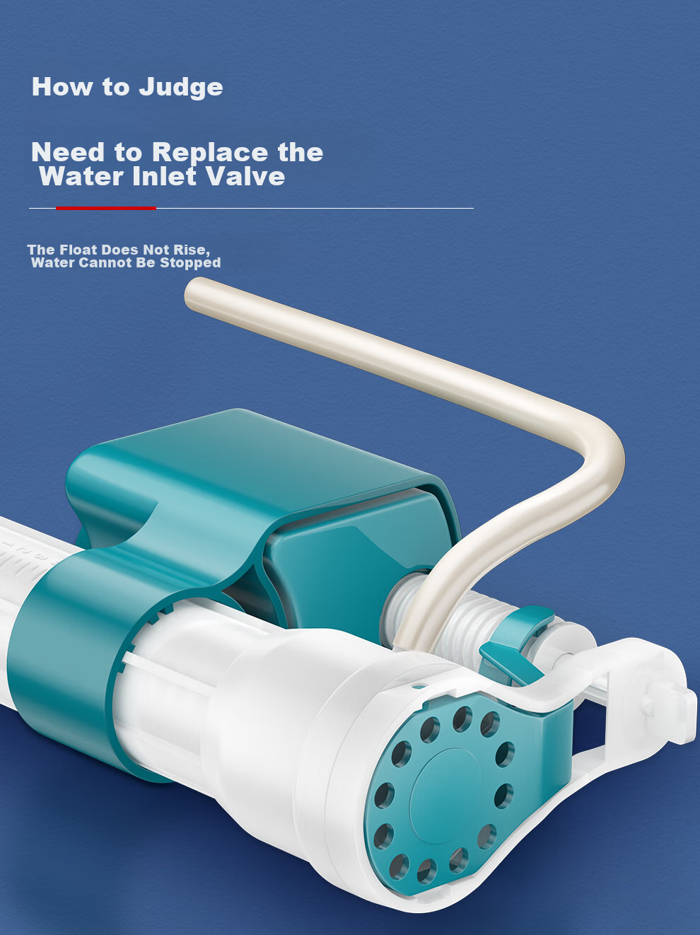 CVBAB Toilet Inlet Valve, Toilet Accessories, Universal Water Inlet Valve for Toilet Tank, Water Supply Valve for Flush Toilet CV-J01 6